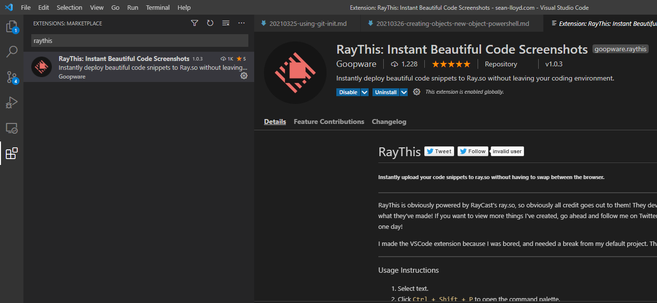 ray so extension ray so extension